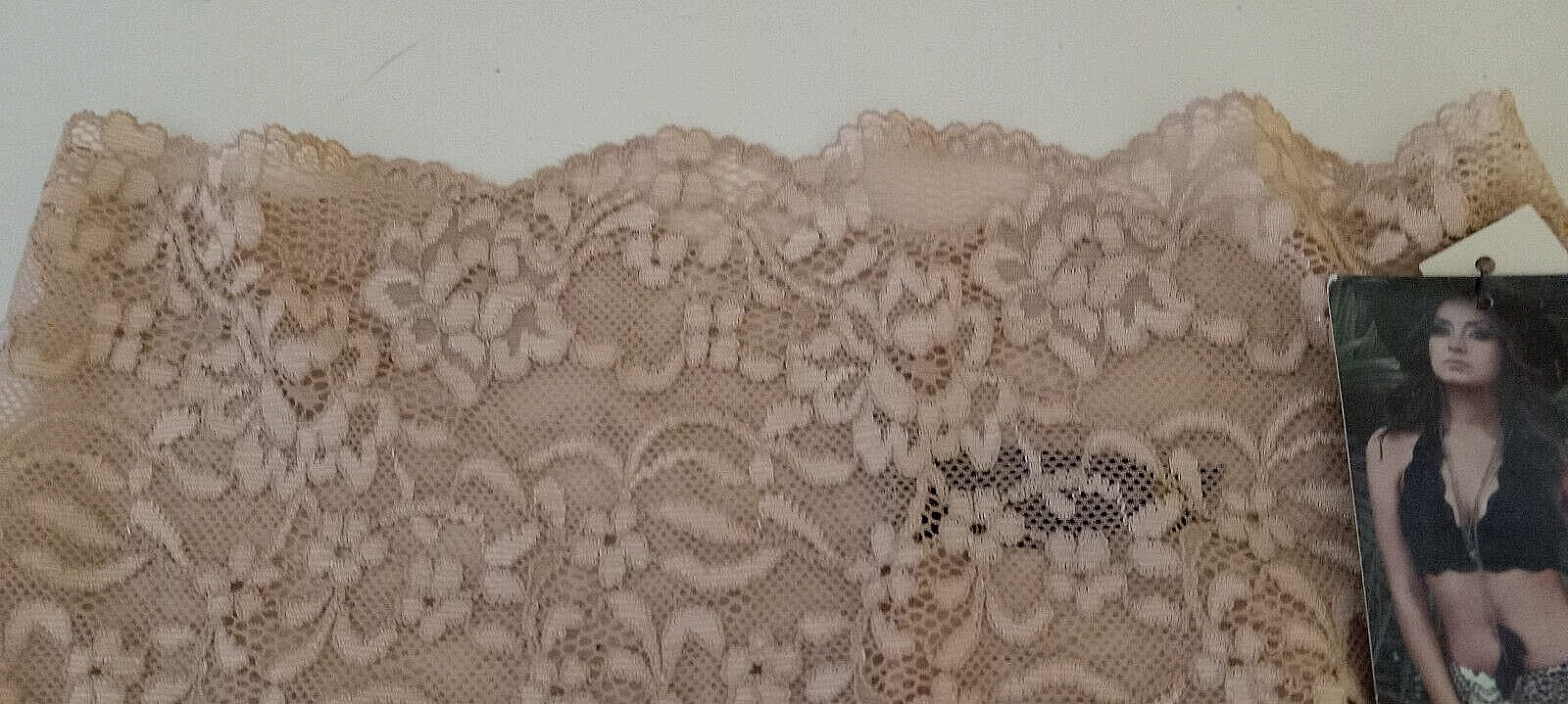 Tart Noir 90% nylon, 10% spandex solid beige lace brief Size Small