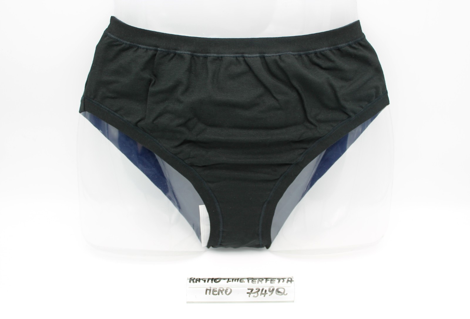 Set of 2x women’s cotton high briefs, black perfect line 07349Q spider
