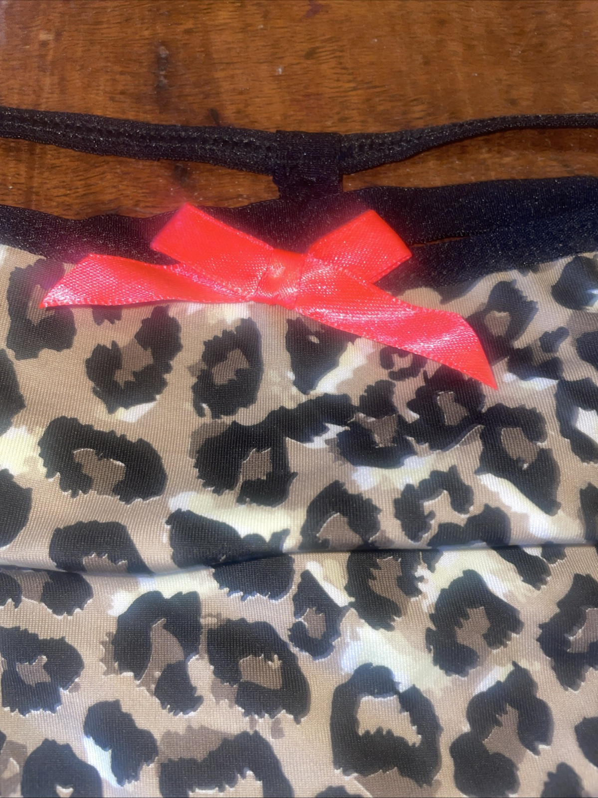 Shiny Leopard Print And Pantie With Sexy Back