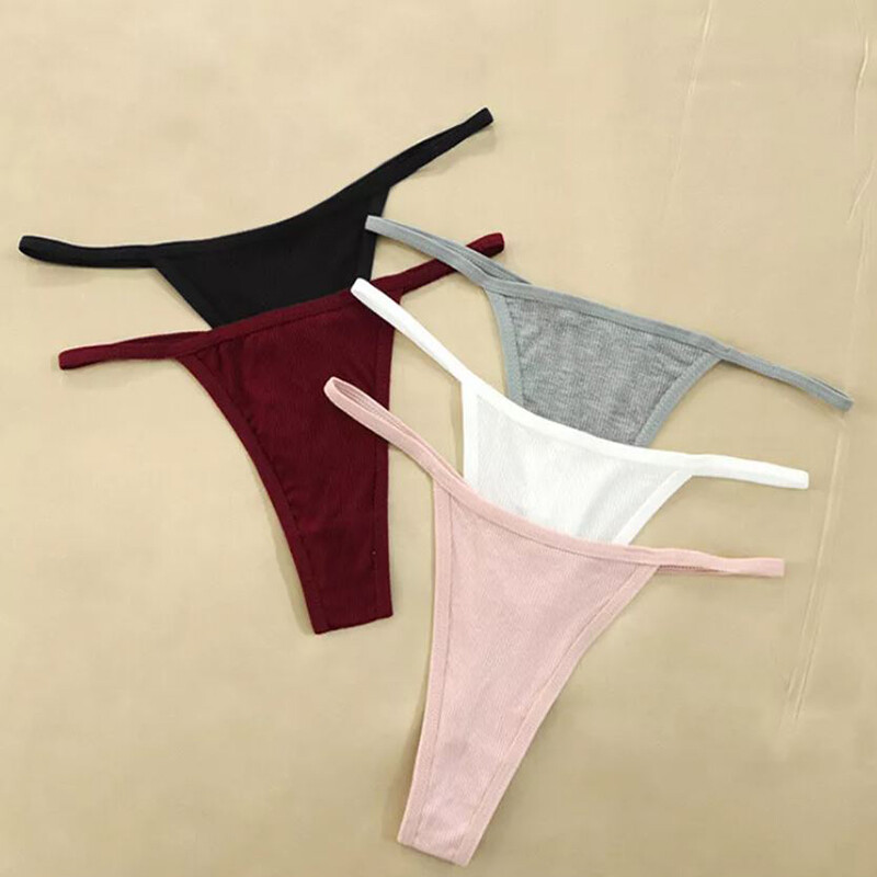 5PCS/LOT Ladies Womens Sexy Panties Thongs G string High Cut Underwear Lingerie