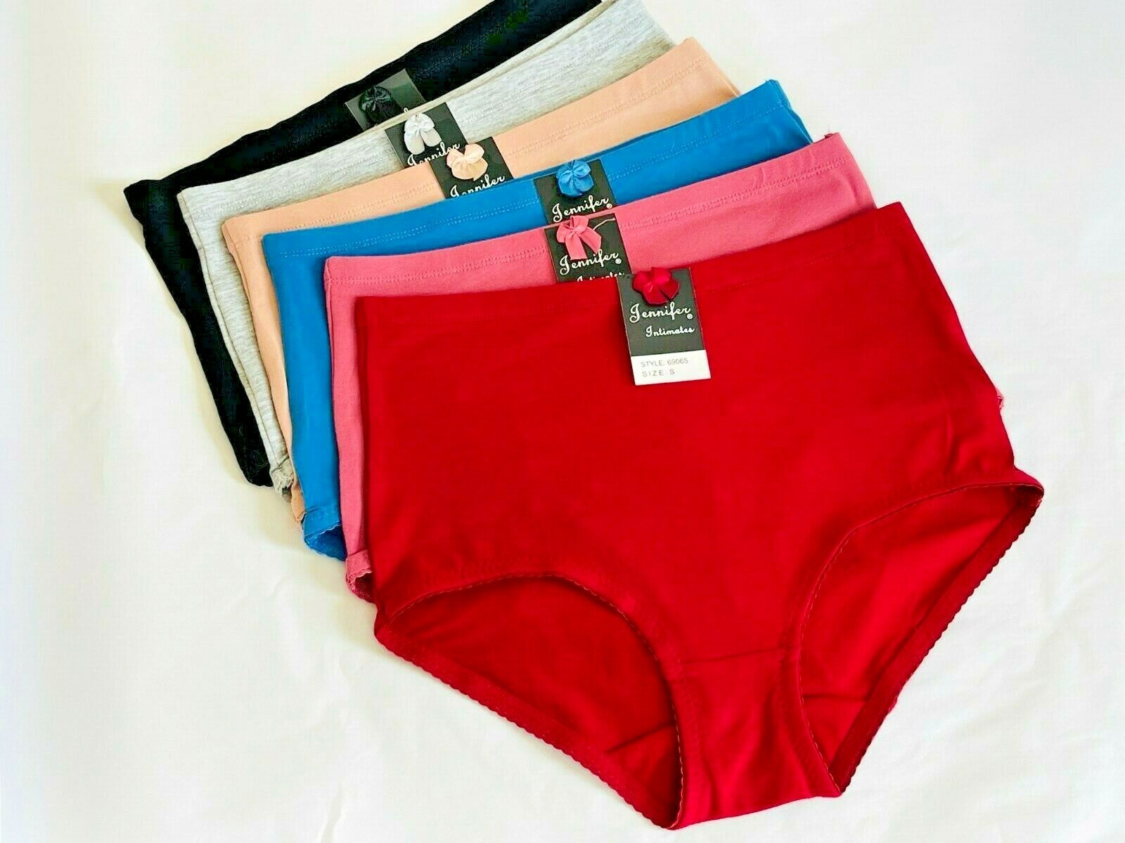 3/6 Pack Women High Waisted Briefs Bikini Panties Cotton Comfy 65 Underwear S-2X