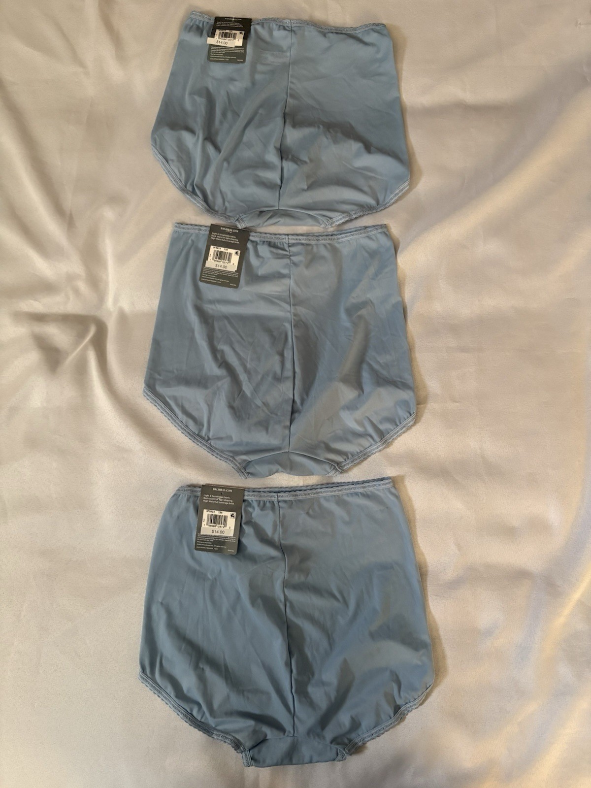 NEW Bali Skimp Skamp Brief Panties DF2633 Blue Panty 3 Pair Womens Size Medium 6