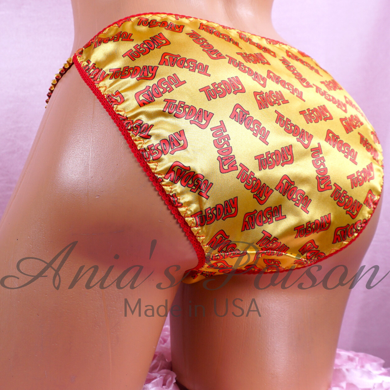 Satin Sissy Ladies panties – Days of the Week SET DUCHESS CUT string bikini 5-9