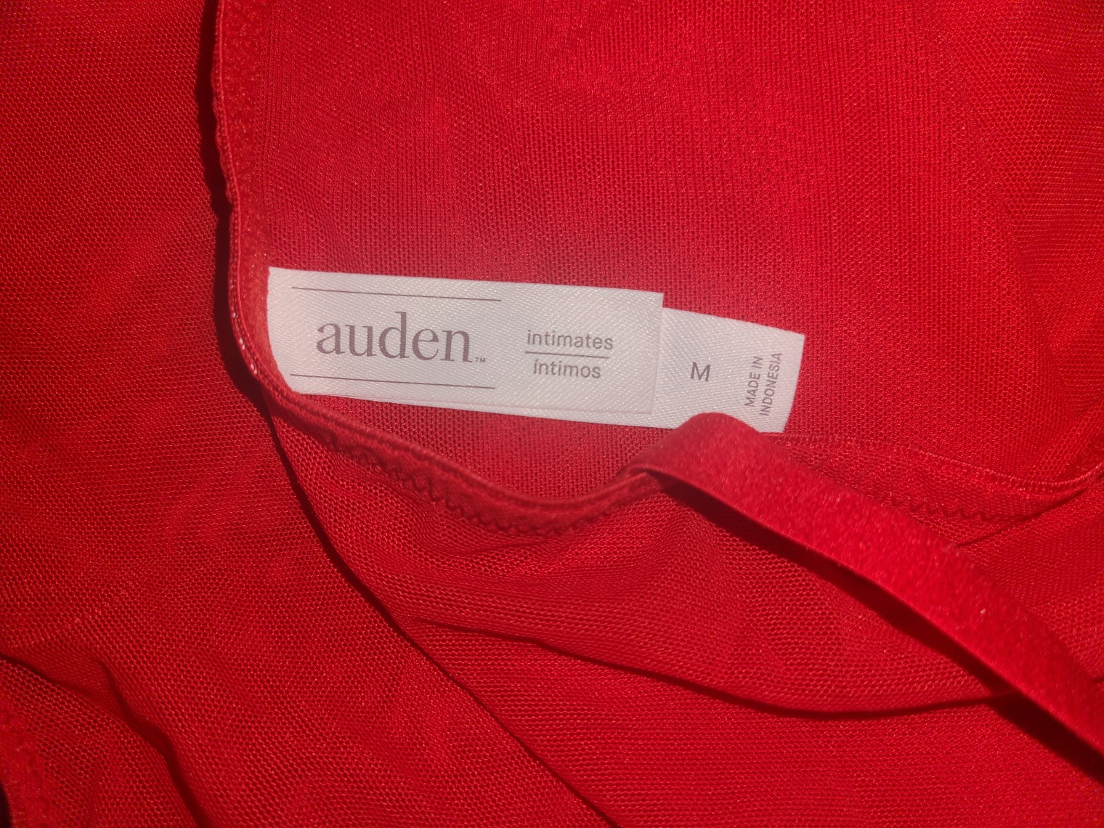 Holiday Teddy Size Medium Red Rhinestones Bling Thong Auden Sheer Holiday Teddy