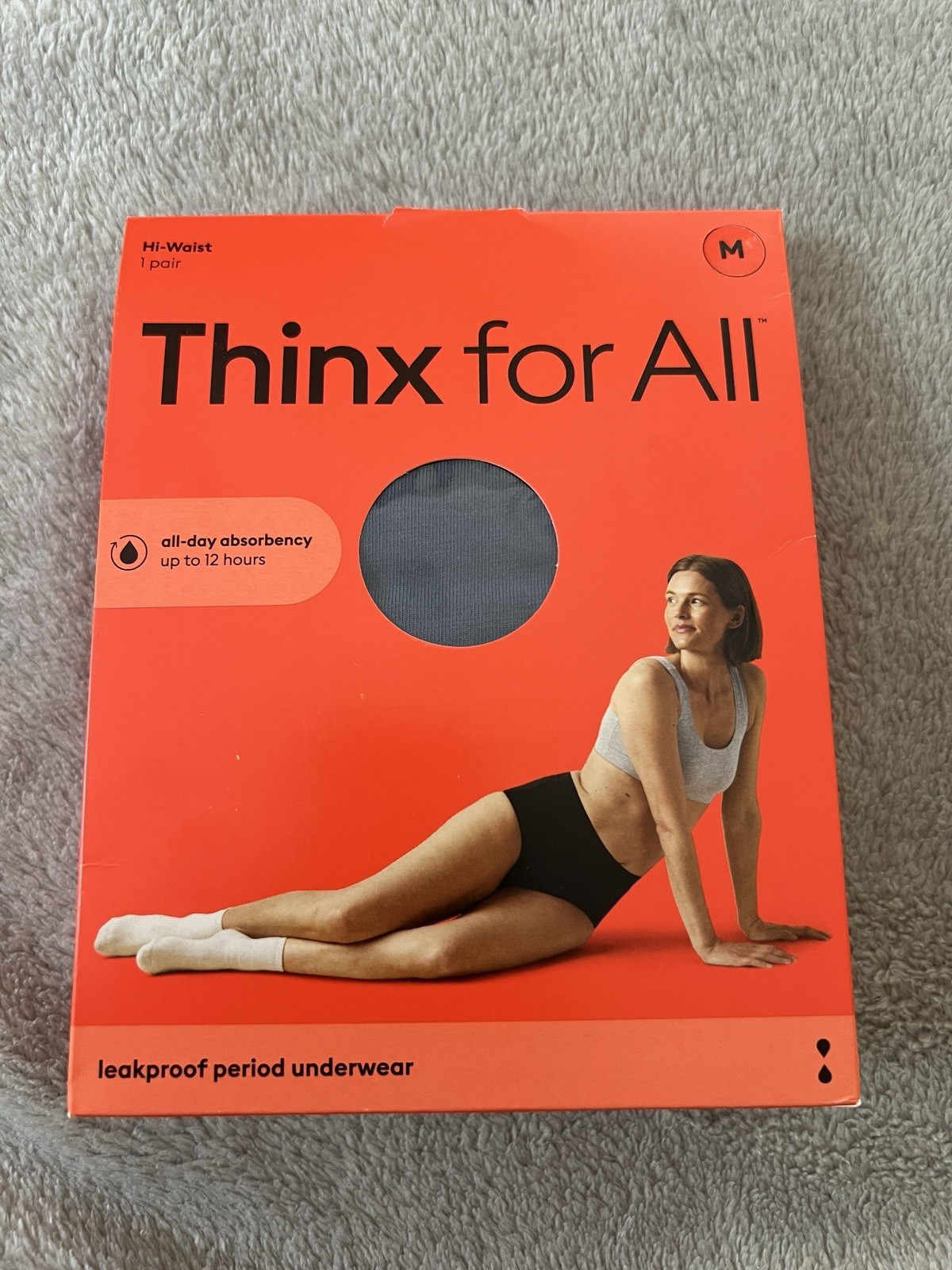 Thinx for All Leakproof Underwear Hi-Waist All Day Absorbency Storm/Bleu Orage M