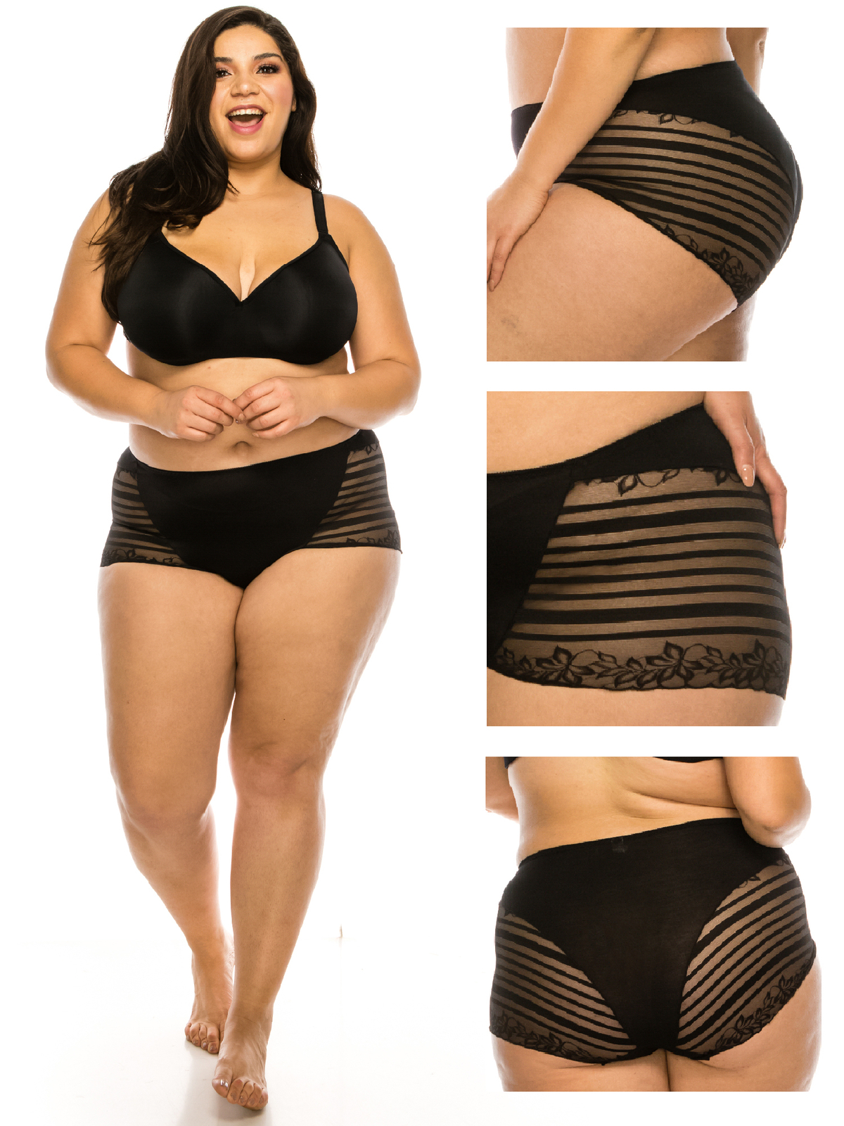 B2BODY Lace Boy Shorts Women’s Sexy Panties Small to Plus Size Multi-Pack