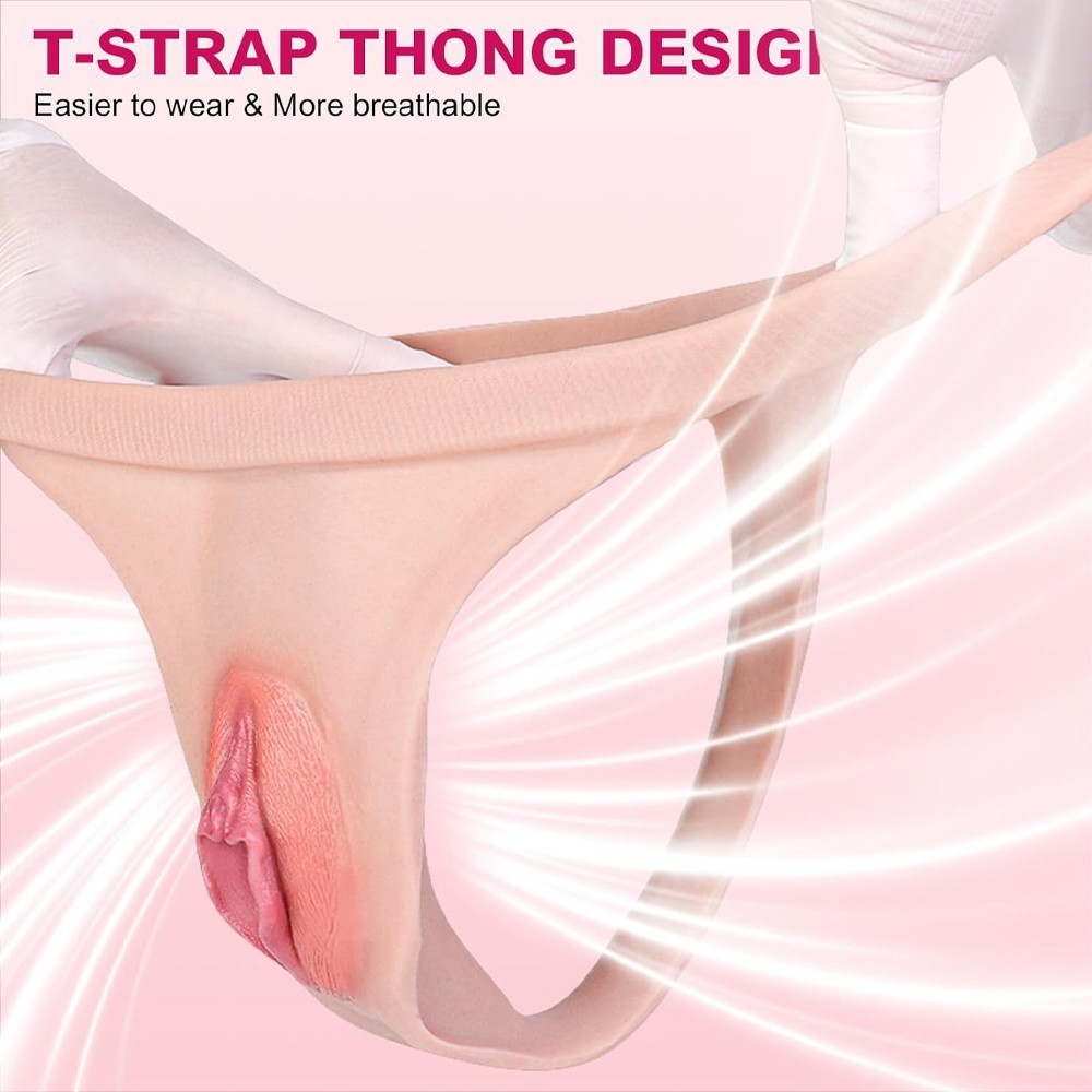 Men’s Hiding Gaff Panties Silicone Thong Panties for Crossdressing Transgender
