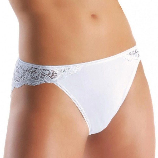 6 Slip Jadea da donna con retro in pizzo cotone modal elastico 789 elasticizzato