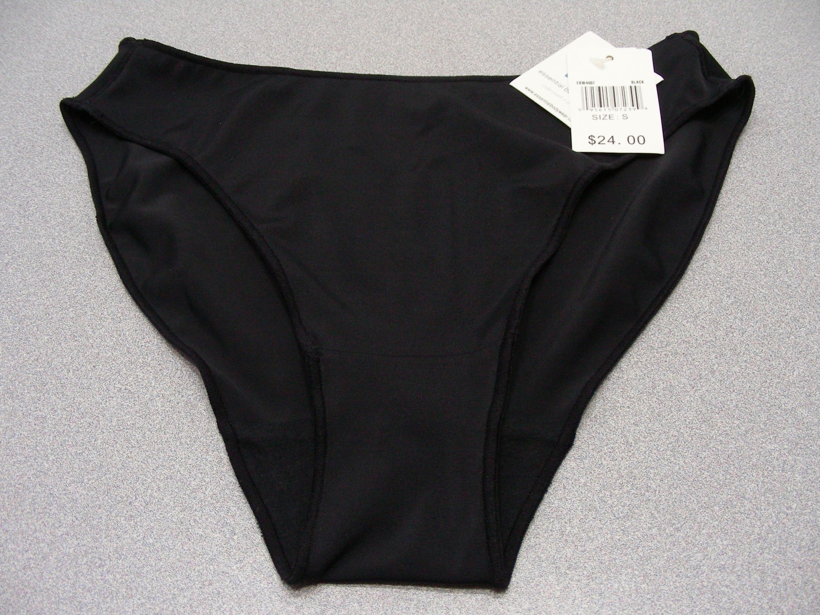 ESSENTIAL BODYWEAR – Small Size – Black Nylon/Spandex Panties!