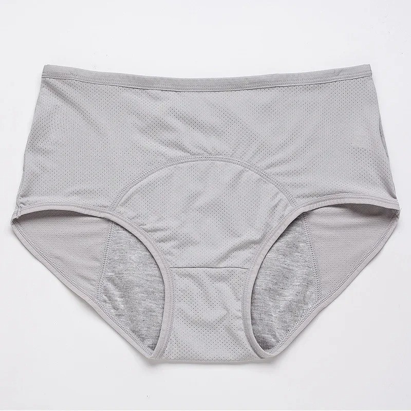 2Pcs Period Underwear Leak Proof Menstrual Panties Women Ice Silk Safety Briefs