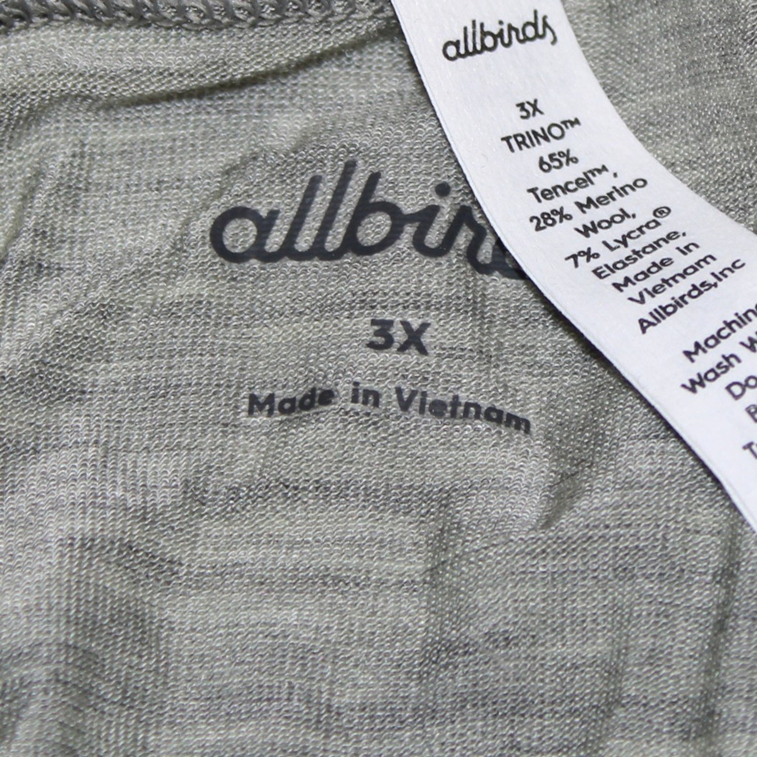 Allbirds Trino Thong Underwear Boulder Gray Merino Wool Blend 3X 39-40″