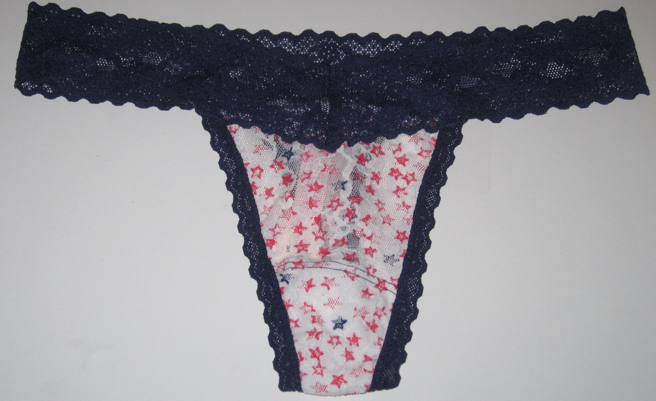NWT VICTORIA’S SECRET L STAR PATRIOTIC AMERICANA THE LACIE RARE THONG PANTIES