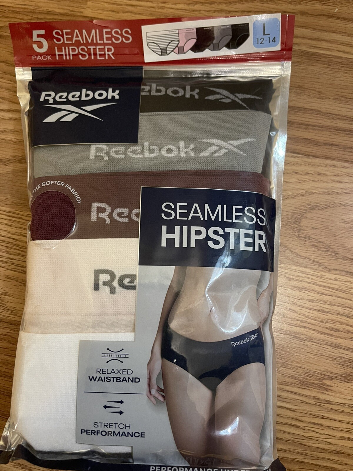 Reebok, 5 Pk – Seamless Hipster Panties Underwear