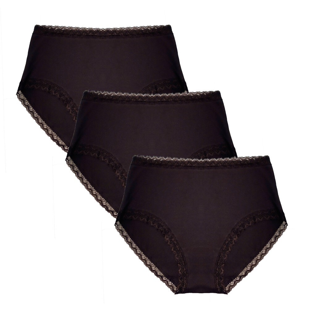 Cotton Lycra with Lace Trim Women’s Panties – 3 Pack