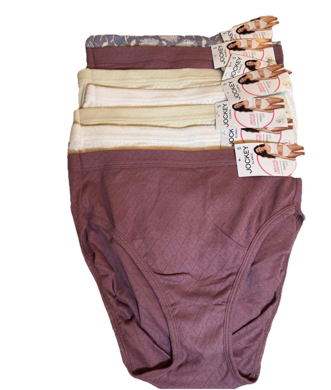Jockey Elance Breathe French Cut Women’s Panties Pack Of 7 NWT