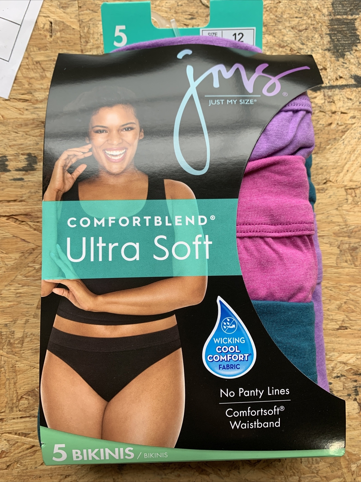 Just My Size Ultra Soft Bikini 5 Panties Womens Size 12 26/28