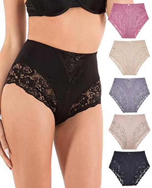5 Pack Plus Size Underwear Women Light 4X-Large Plus 5 Pack (Assorted Color)
