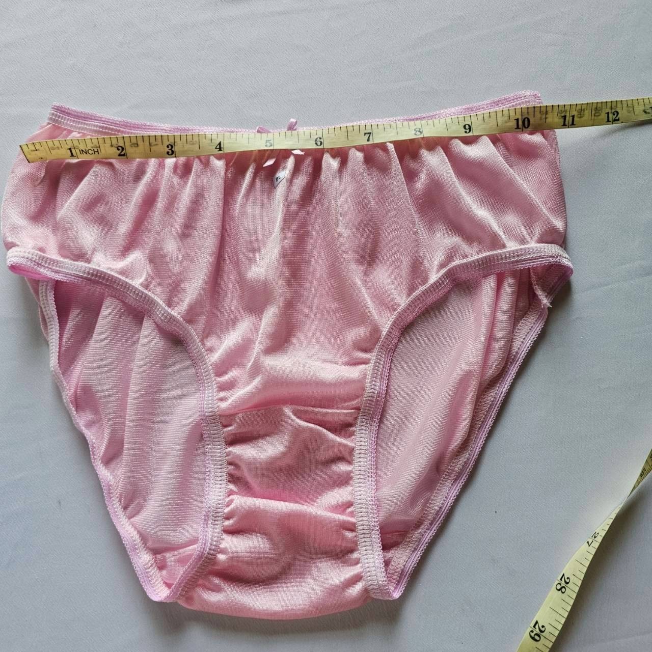 6 Bikini Panties Women Mens Nylon Vintage Silky Soft Light Briefs Hip 32″-38″L