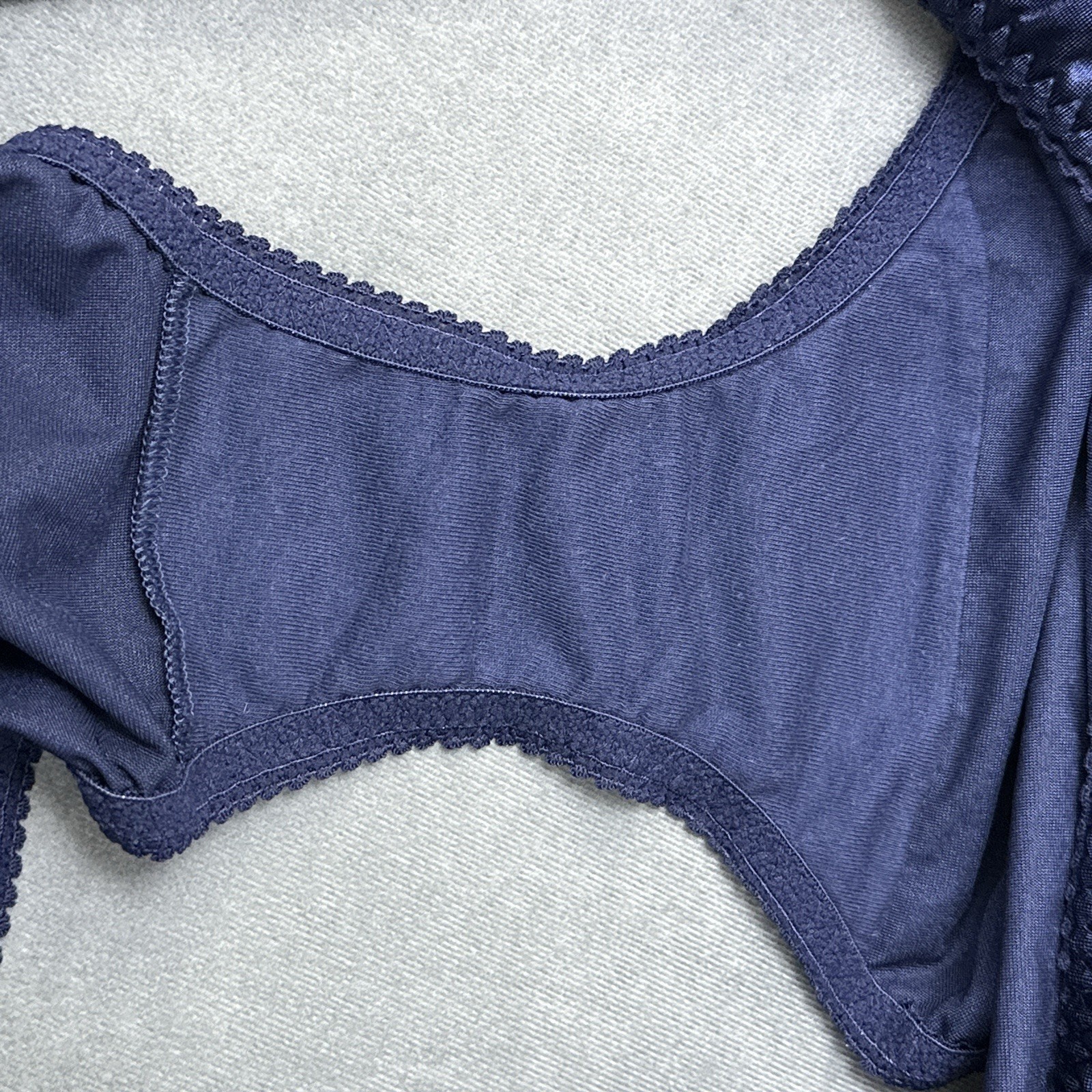 Vanity Fair Shiny Nylon Control Support Panty Size 11 4XL Dark Blue 40301 Silky