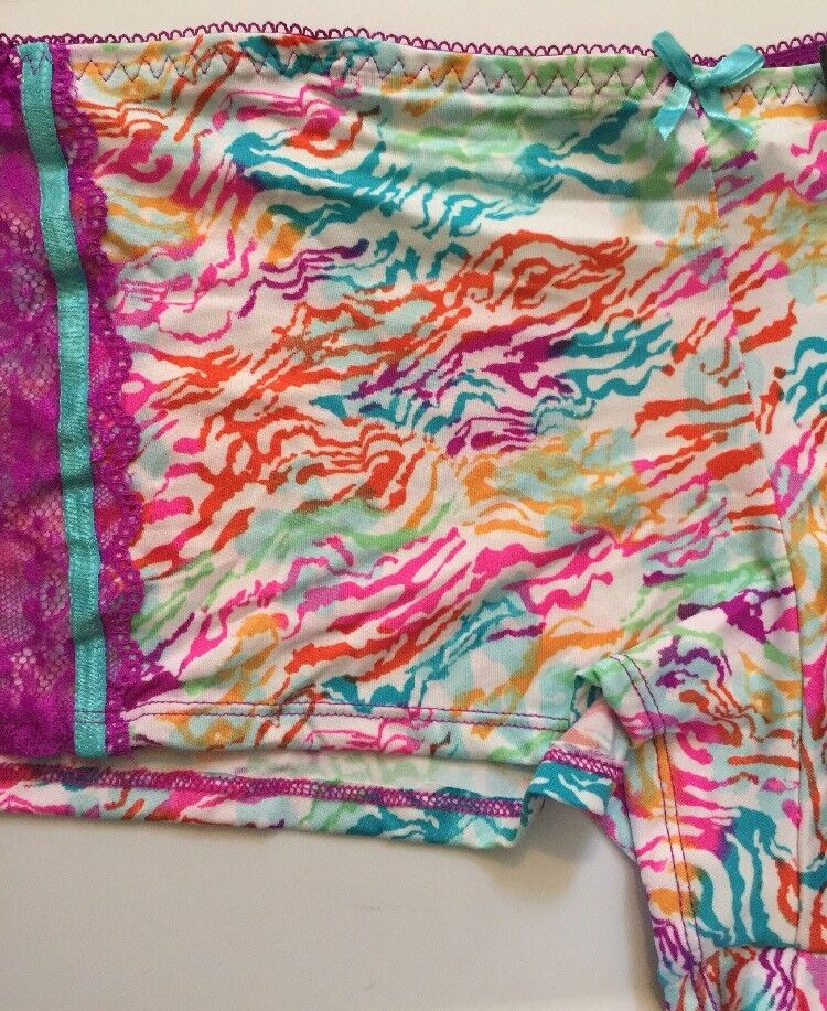 Multi-Colored Hipster Panties Size 3X/10 Flirty Sexy Sheer Fuchsia Lace Sides