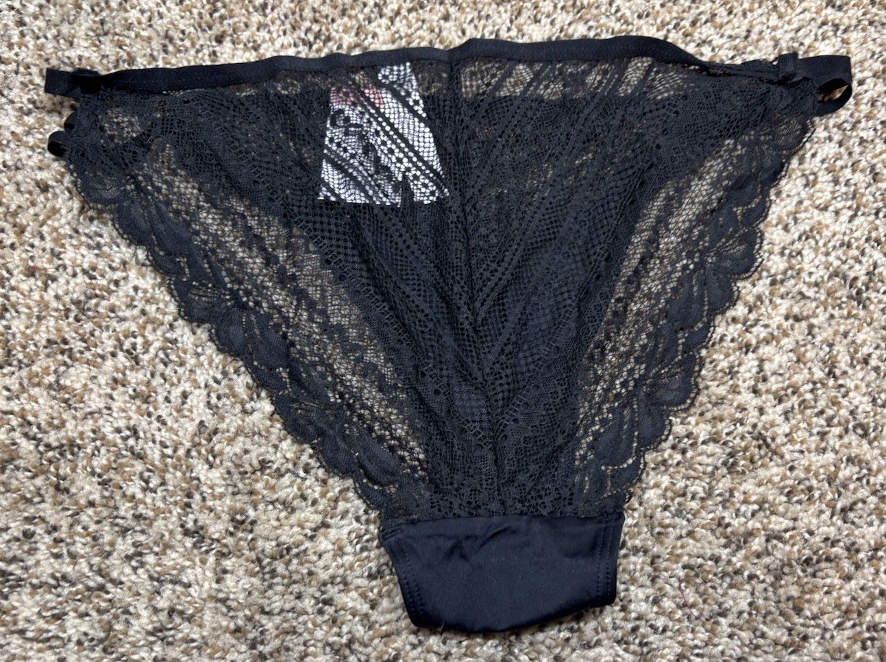 Auden Black Lace Bikini Panty. Size: Large (12-14).
