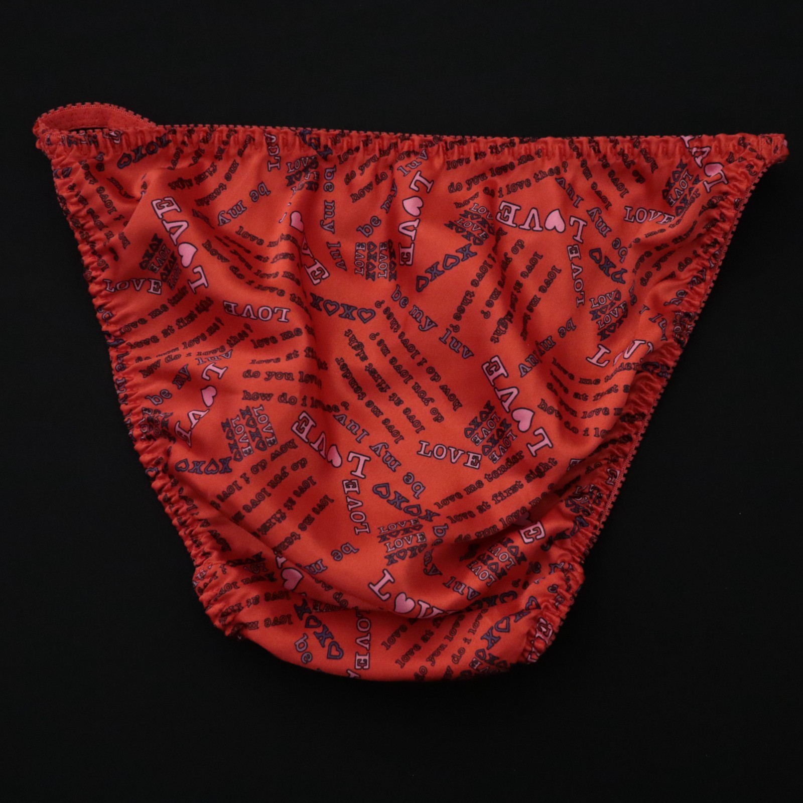 NEW Delicates VTG JC Penney Polyester Satin String Bikini Panty MEDIUM