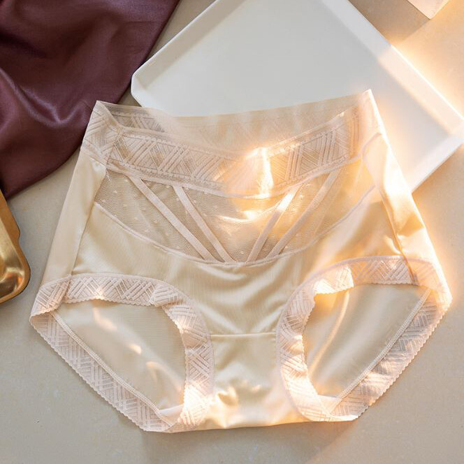 1/6 Pack Lot Women Silky Satin Panties Underwear Sheer Mid Waist Brief Lingeries