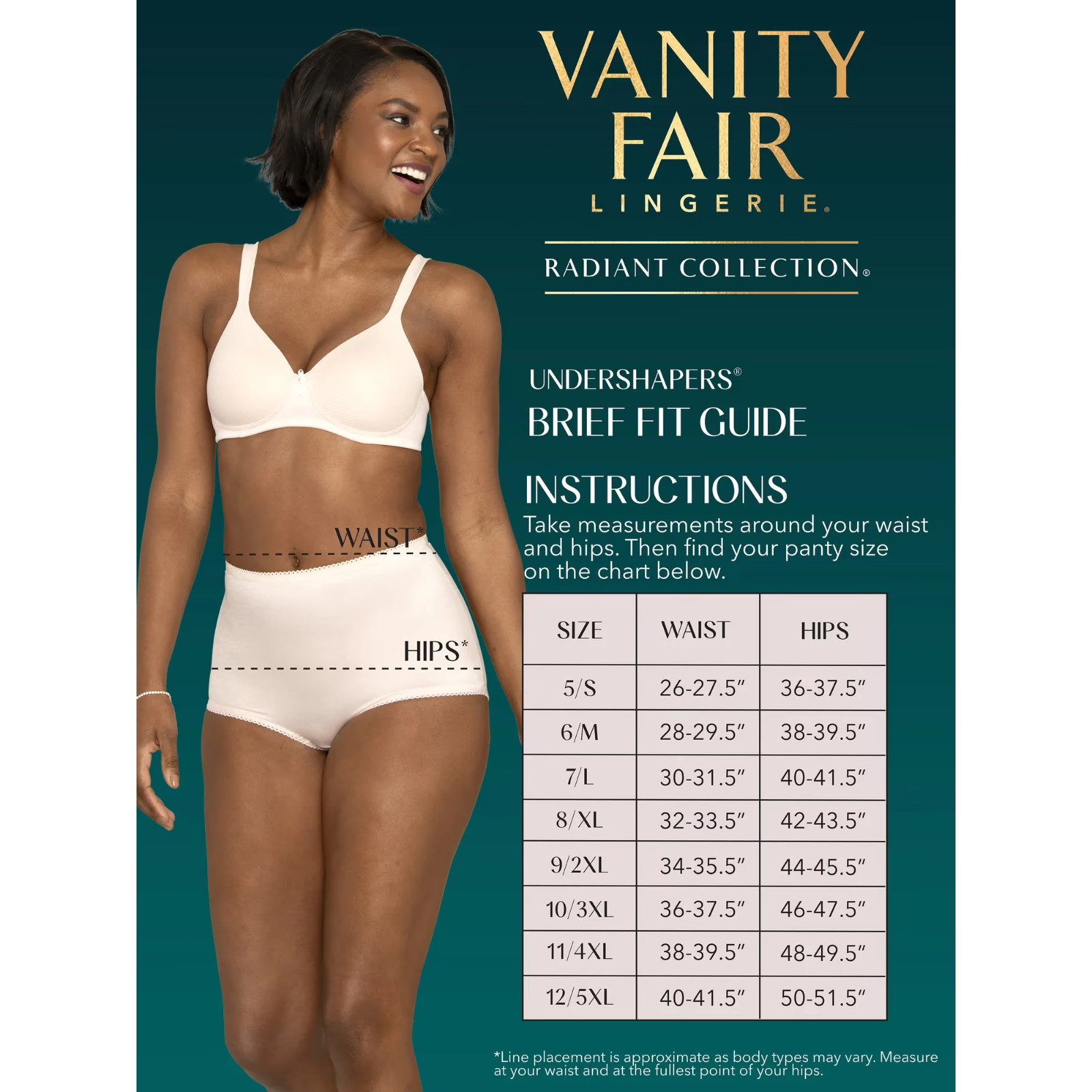 Vanity Fair Shapewear Brief Panties Radiant Womens High Waist Underwear Set 3