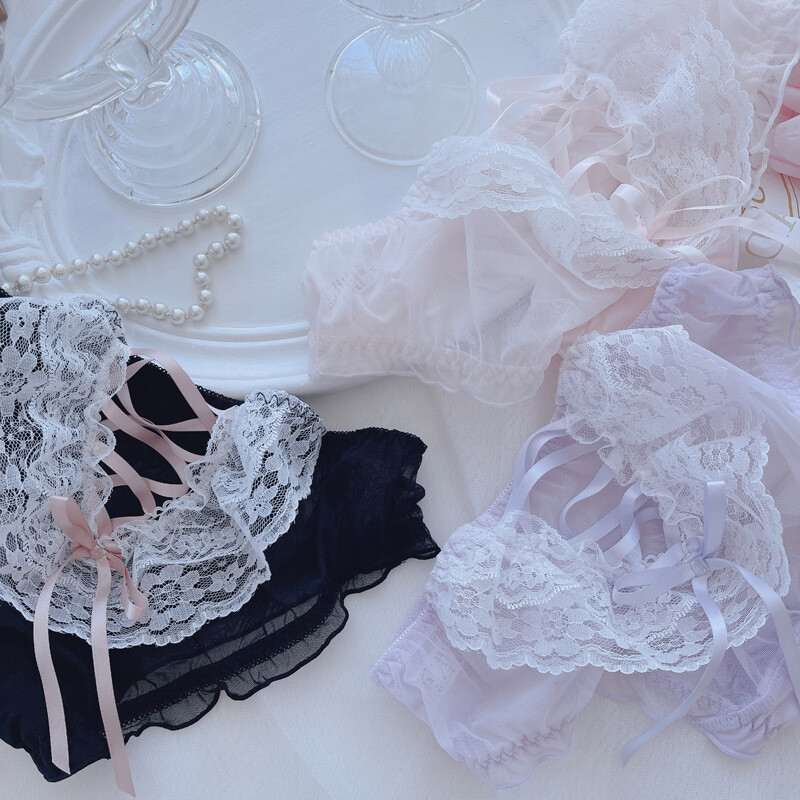Japanese Lolita Soft Girl Cute Sexy Mesh Breathable Briefs Underpants Panties