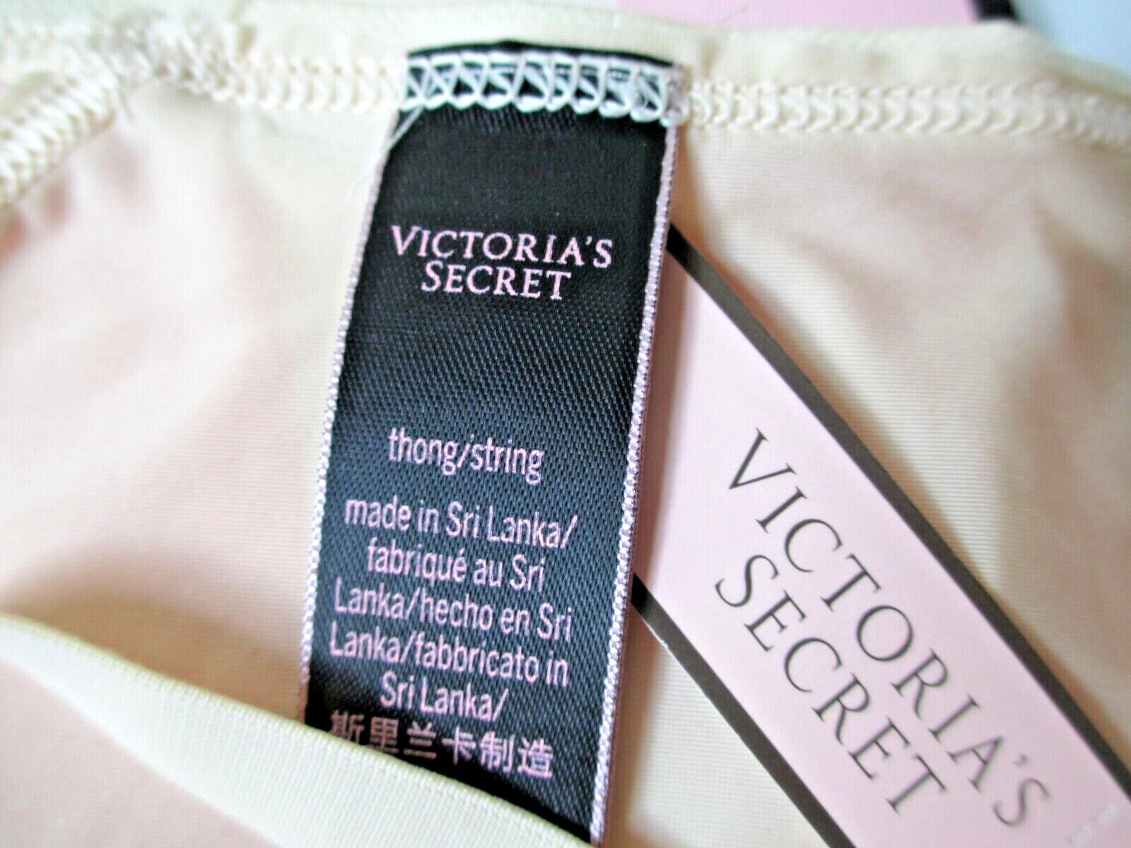 VICTORIA’S SECRET VERY SEXY Thong Panty M XL Ivory NWT Strappy VS FREE SHIP 4+