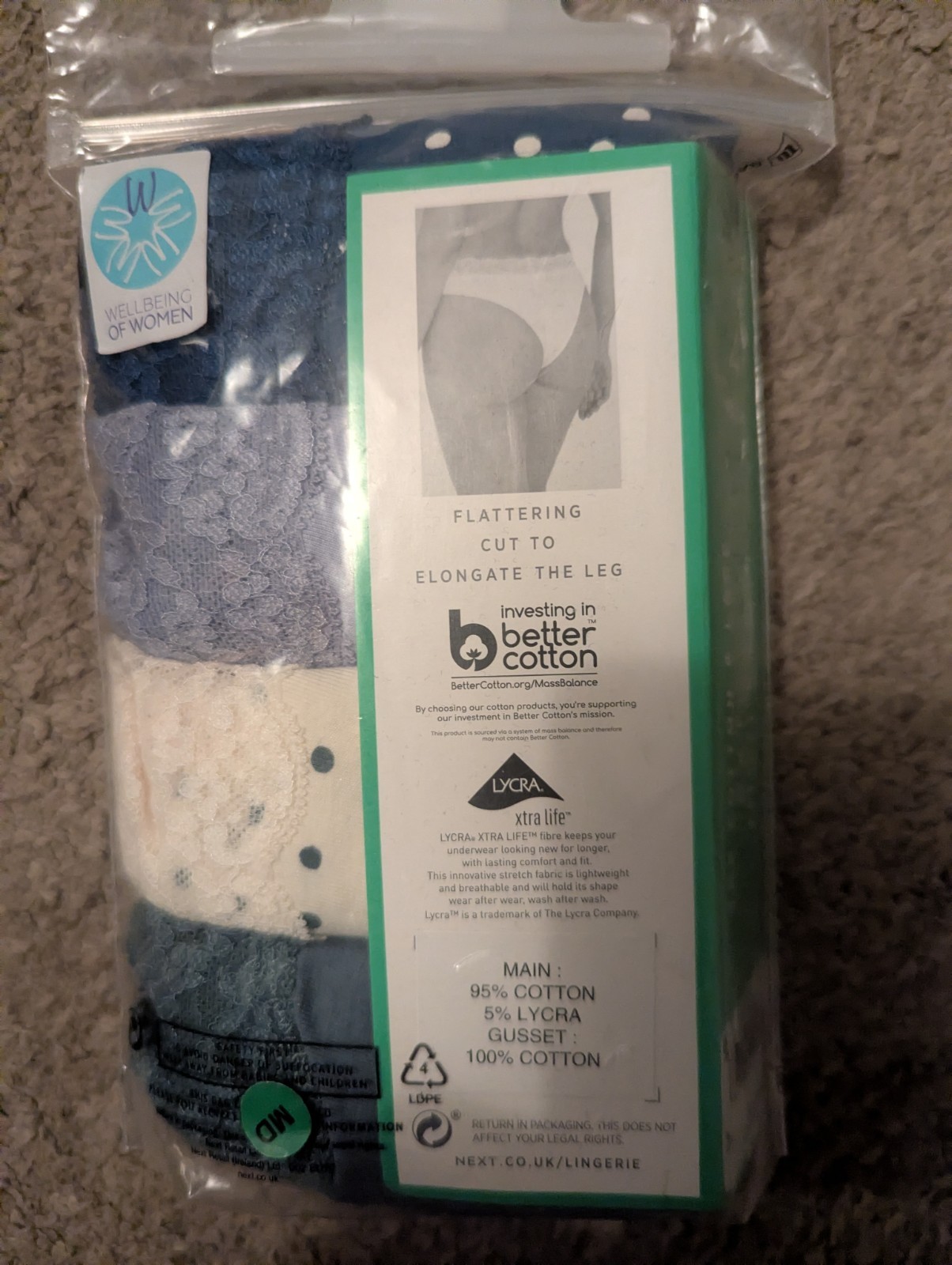 4 X EX STORE EXTRA HIGH LEG SIZE UK 18 NEW RRP £17 BARGAIN
