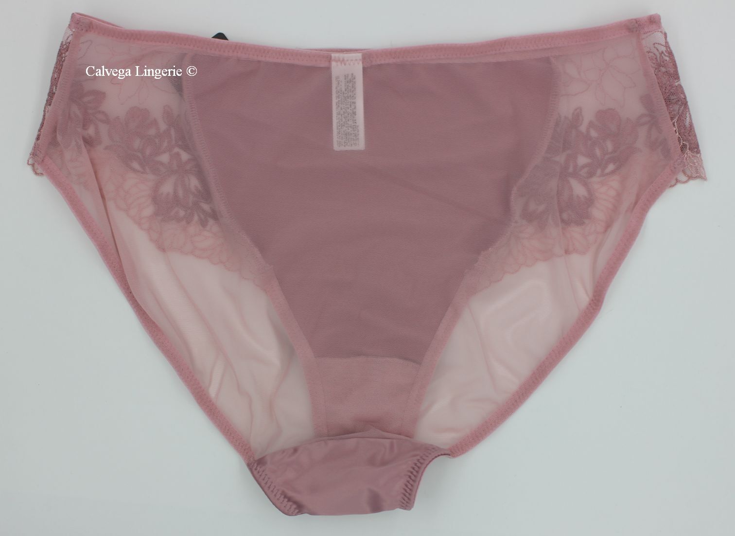 NWT Wacoal 841377 “Side Note” Satin w/ Lace Hi-Cut Bikini Brief Dusty Rose (693)