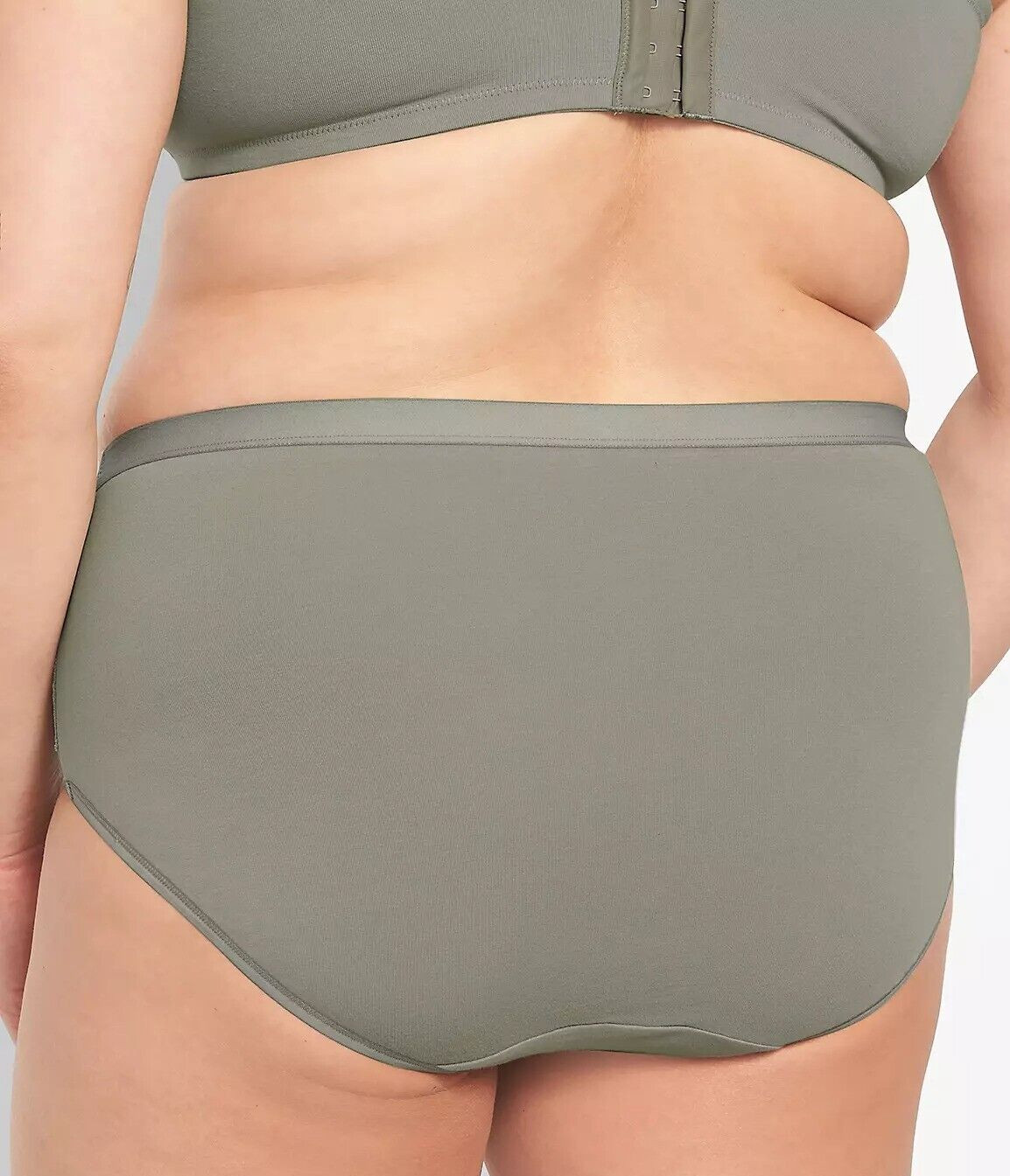 Lane Bryant CACIQUE Cotton High Leg Panty Lace Trim PLUS VETIVER GREEN 22/24 NeW