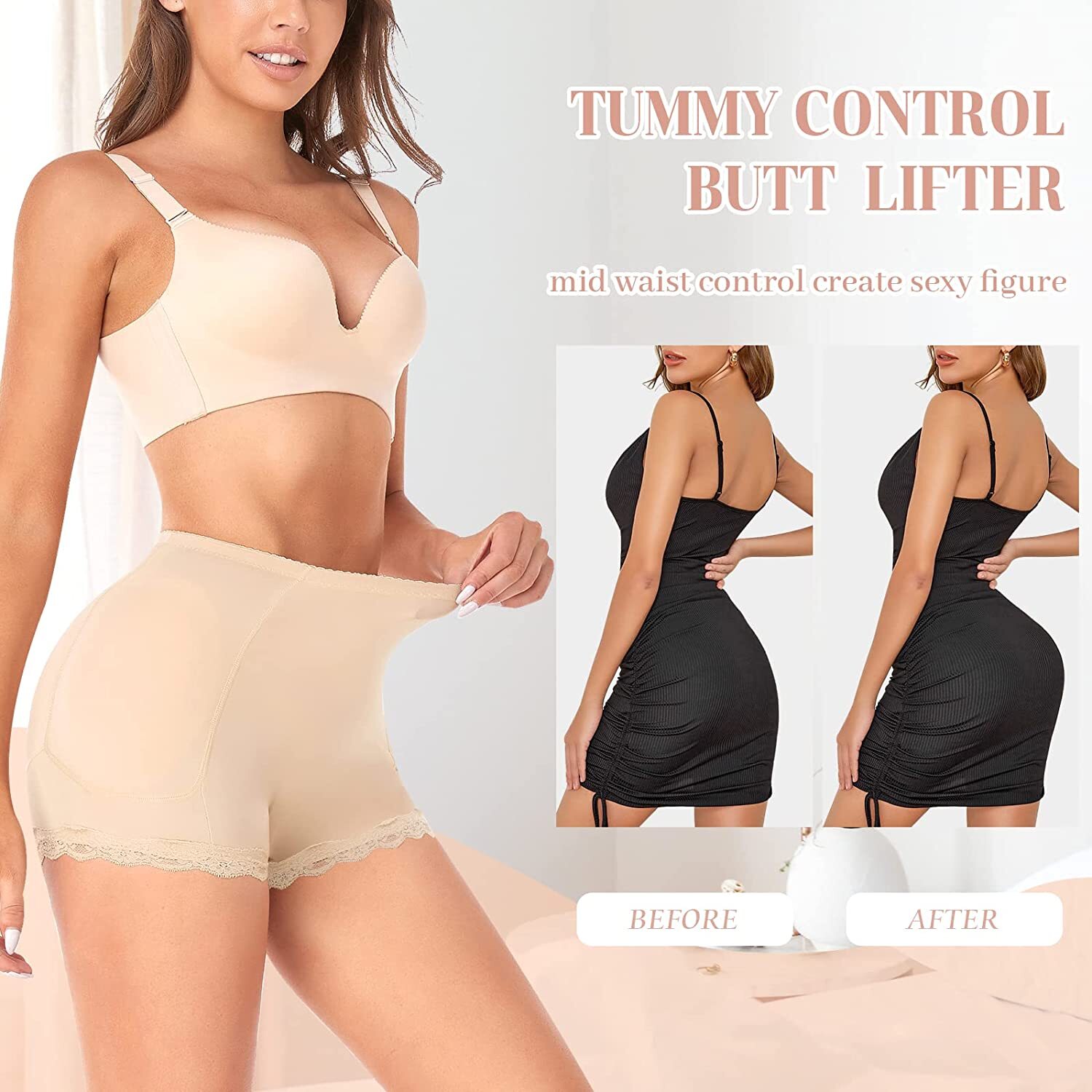 Women’s Hip Lifter Butt Enhancer Booty Padded Underwear Panty Shapewear Fake Ass