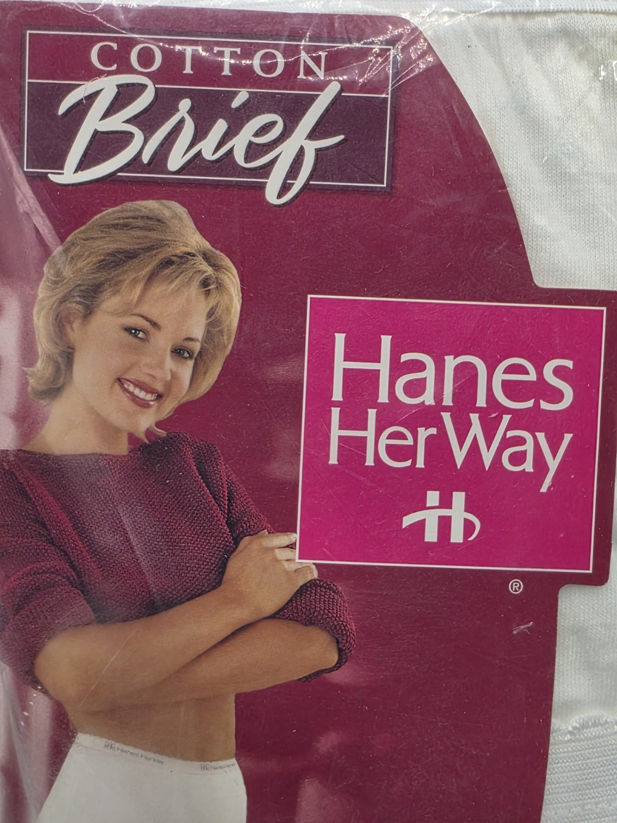 VINTAGE 1997 Hanes Her Way Cotton Brief (3) Pair Size 9 White – NEW
