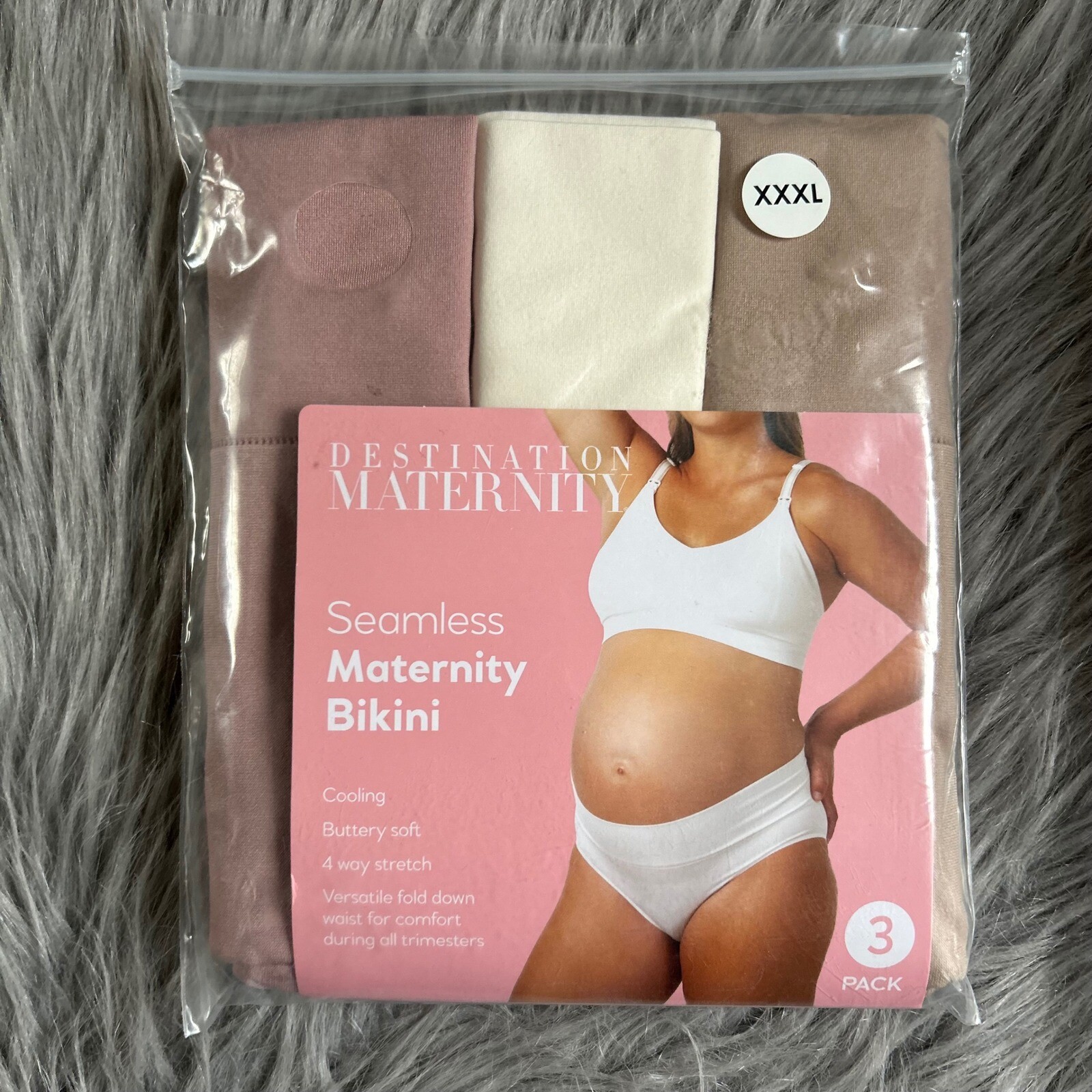 Destination Maternity Seamless Bikini Womens Size XXXL Cooling Buttery Soft NEW