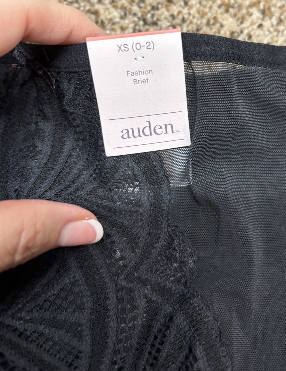 Auden Black Fashion Brief Panty. Size: XS (0-2).