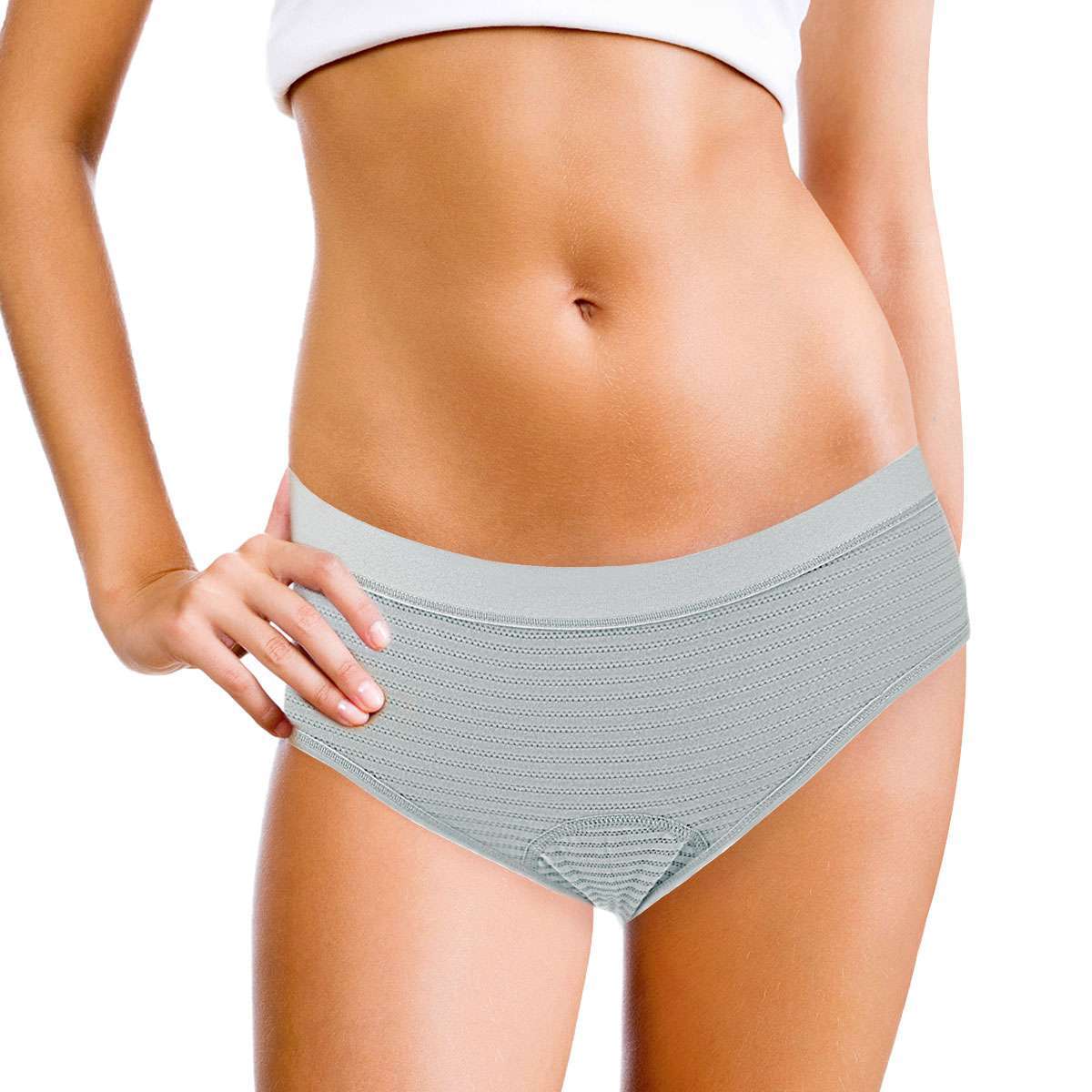 1PC/4PCS Women Menstrual Period Underwear Leak Proof Cotton Panties Briefs Solid