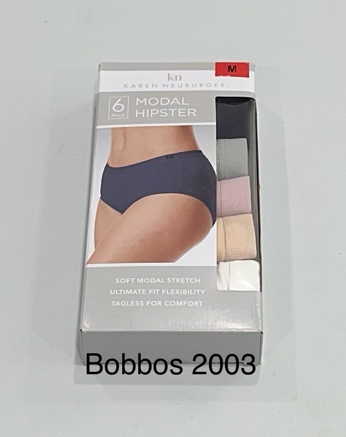 Karen Neuburger Women’s 6-Pack Modal Hipster, Multicolor, Size M