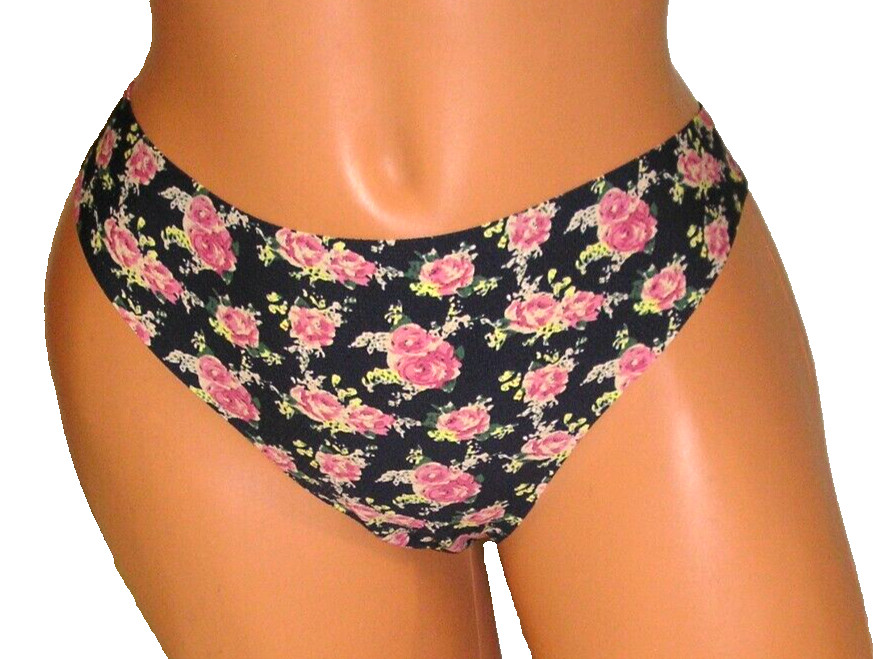 Panties Lingerie Floral Rose Print Thong Large Adult Gift