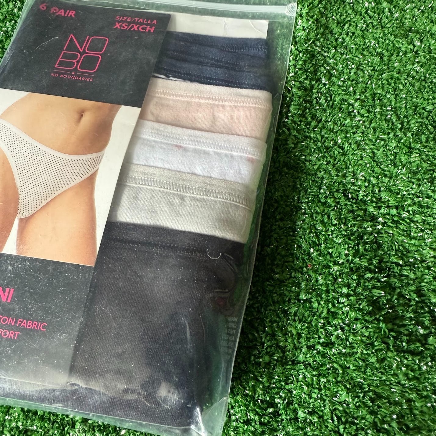 No Boundaries NOBO 6 Pack Soft Stretch Bikini Underwear Panties Size XS NEW