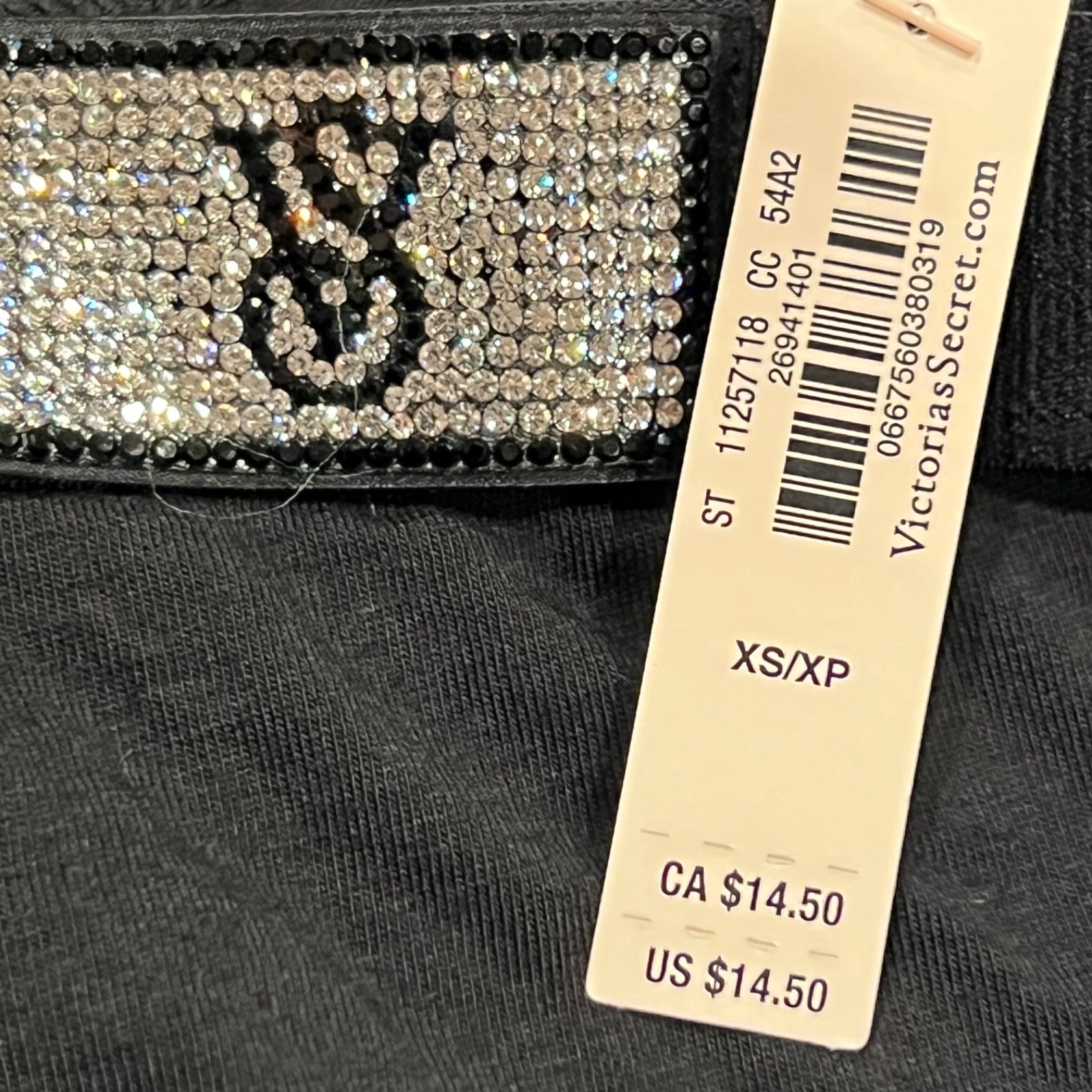 NWT VICTORIA’S SECRET Hiphugger Hipster Pantie Sz XS-S-M-L-XL Black Bling