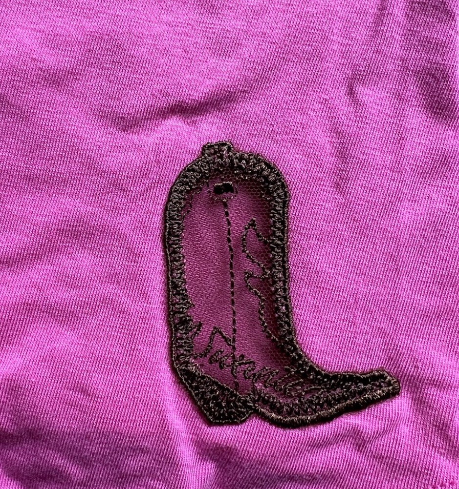 NWT Victoria’s Secret PINK Brown Mesh Cowboy Girl Boot Ruffle Boyshort Panty M