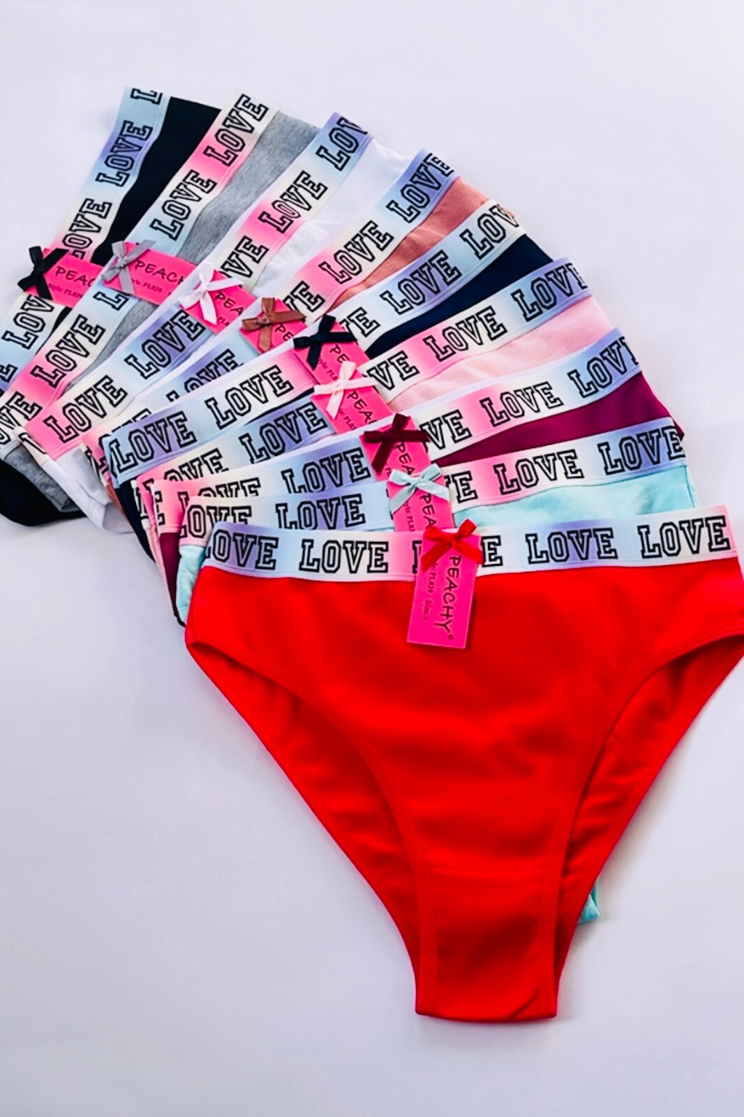 LOT 6-12 Womens Bikini Panties Brief Floral LOVE Cotton Underwears Long Leg S-XL