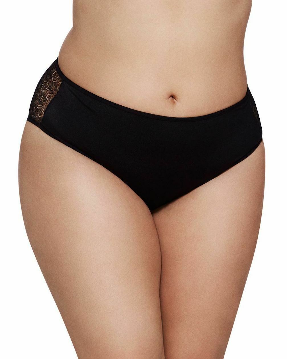 ASHLEY GRAHAM #751785 ICON HIGH CUT BIKINI PANTY BLACK SIZE 1X