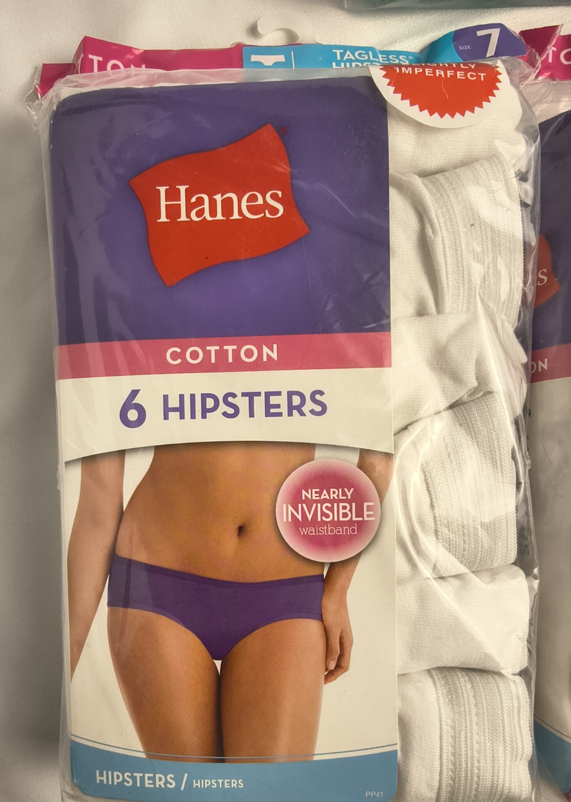 Hanes 6 Pack Womens Cotton Hipster Panties Tagless Cool Comfort Slightly Imperf