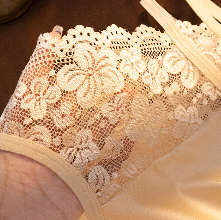 1/6 Pack Lot Womens High Waist Lace Satin Panties Lingeries Vintage Underwear