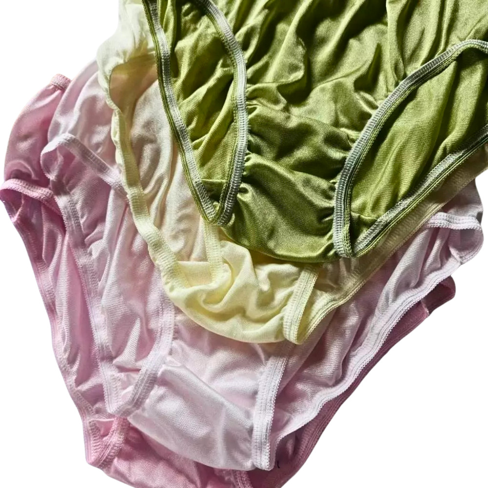 Set of 7 Bikini Panties XL Nylon Jersey Soft Stretch Waist 30-40″ Unisex NEW