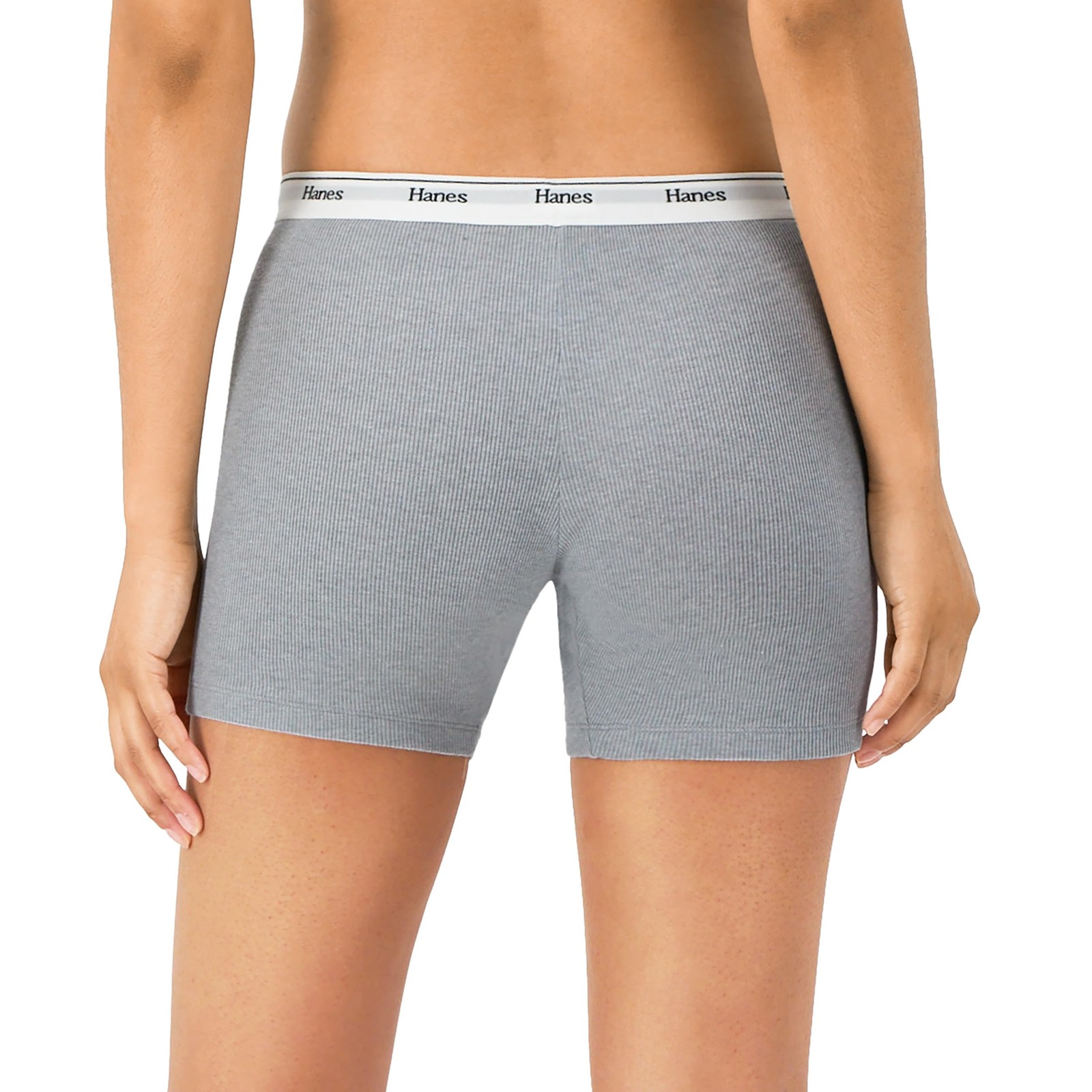 Hanes Women’s Originals Boxer Brief Pack, Stretch Large, Fashion Color Mix