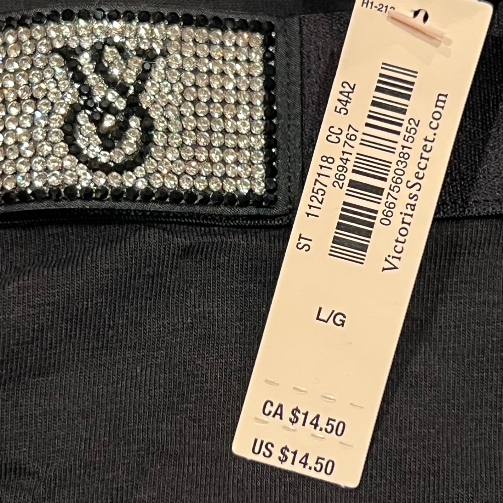 NWT VICTORIA’S SECRET Hiphugger Hipster Pantie Sz XS-S-M-L-XL Black Bling